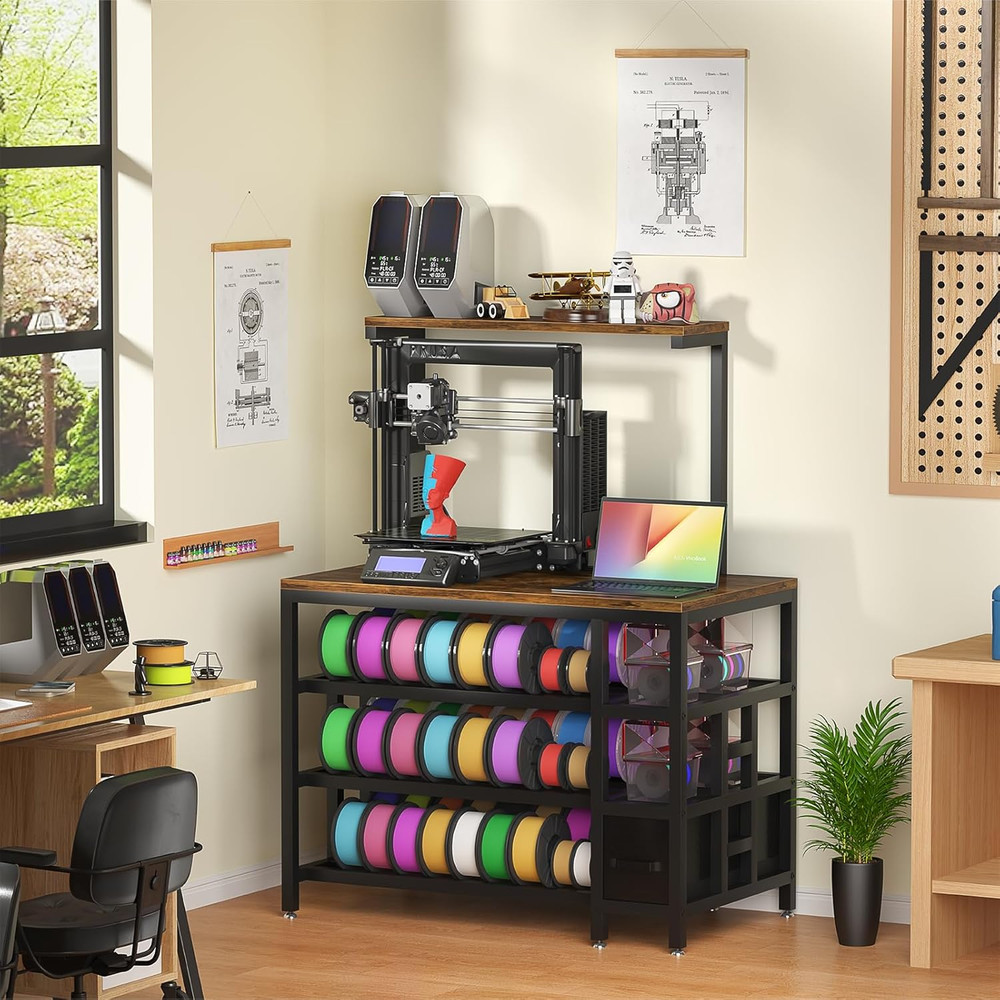 3D Printer Table with Filament Storage, 5 Tier 3D Printer Stand with Drawers and