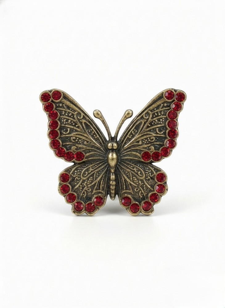 The Tangerine Store |Antique Brass Butterfly Drawer Knobs