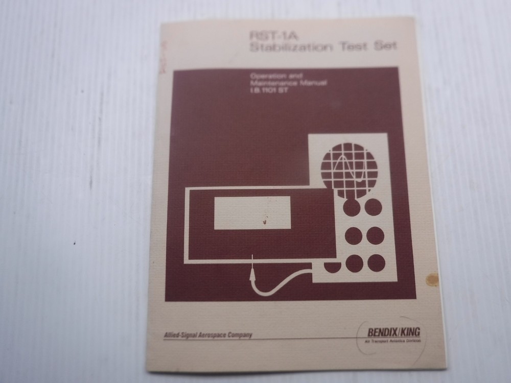 Bendix King RST-1A Stabilization Test Set Manual 2064746-0501