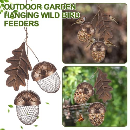 Acorn Bird Feeder Outdoor Garden Hanging Feeding Station Sturdy Squirrel