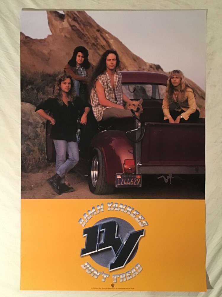 Damn Yankees 1992 Promo Poster Don’t Tread New Condition Tommy Shaw Ted Nugent