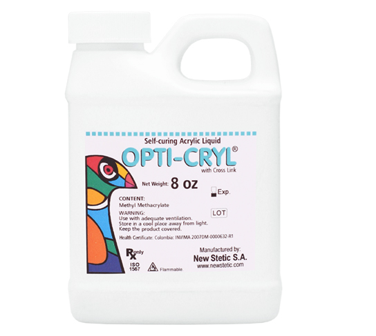 OPTI-CRYL SELF CURING ACRYLIC 8oz LIQUID MONOMER