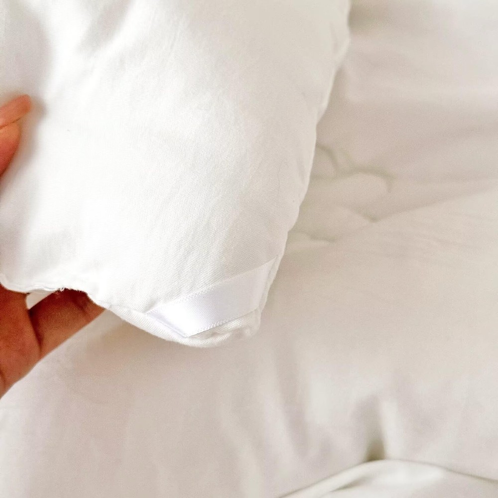 Cotton Microfiber Down Alternative Comforter White, Toddler Size Duvet Insert...