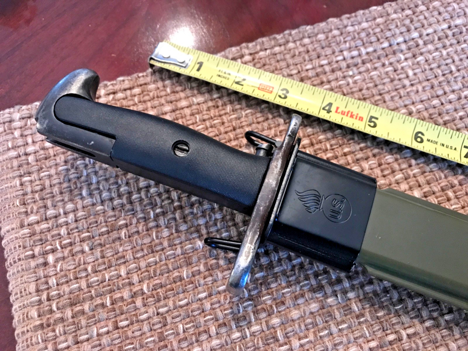 West German / GREEK GI issue 10” M1 BAYONET & Scabbard* U.S. WWII M1 Garand #723