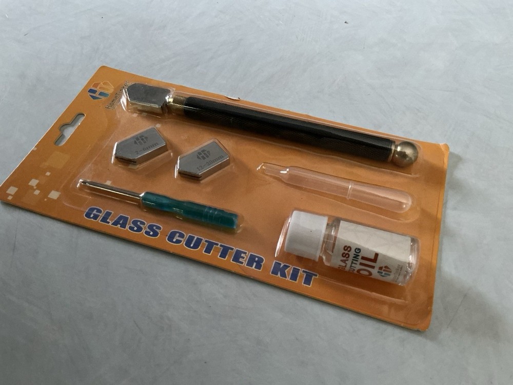 GLASS CUTTER TOOL SET 2mm-20mm—Instructions On Back—NEW