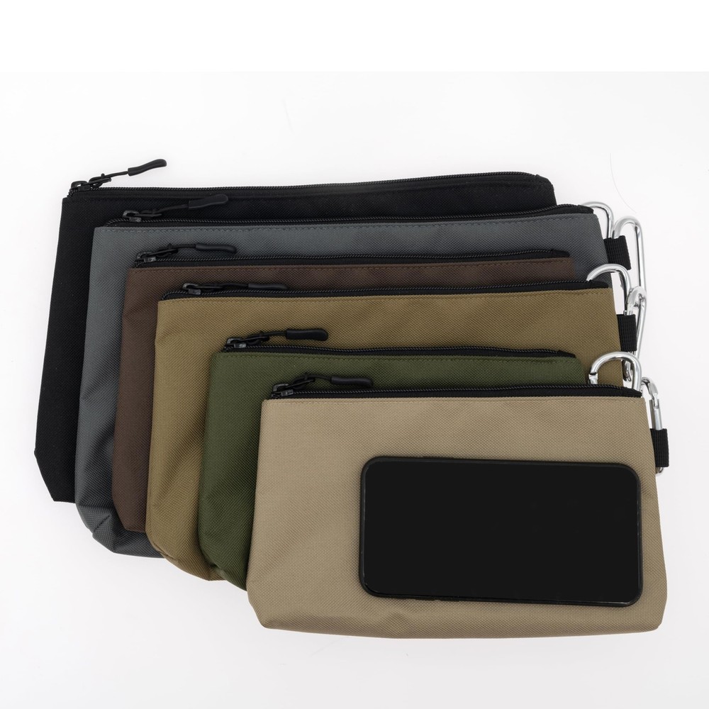 COREFLEX Premium Tool Pouch Zipper Bag, Small 6 pack Combo mixed size Khaki