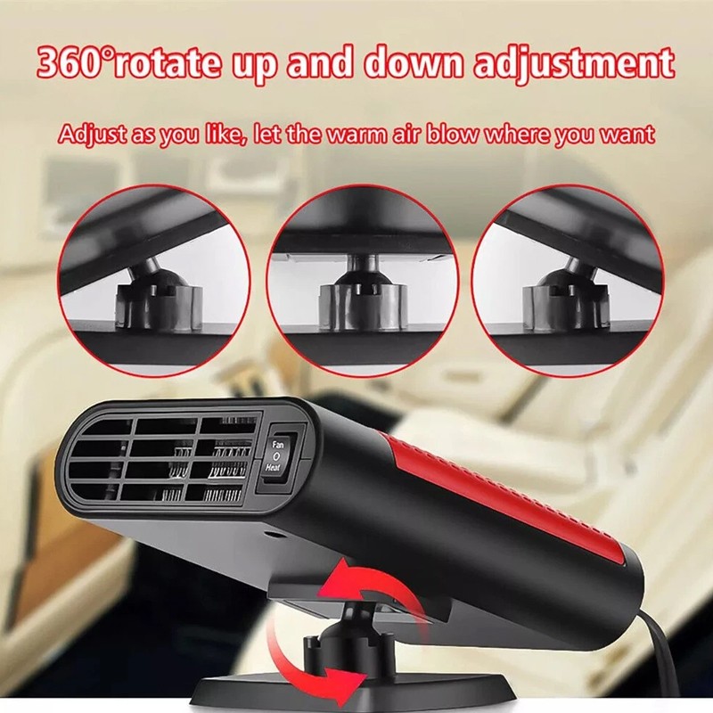 1200W Car Heater Portable Electric Heating Fan Defogger Defroster Demister