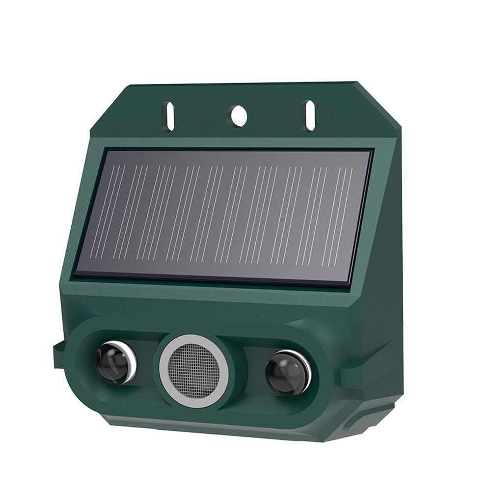 4-Solar Motion Sensor Alarm With Strobe Light For Outdoor Security