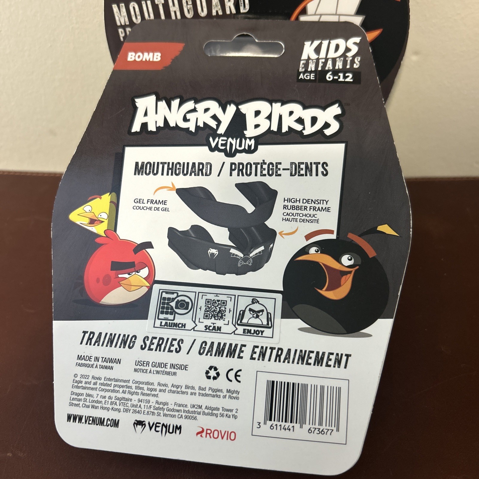 2X Venum Angry Birds Mouthguard kids 6-12 mouth guard Black NEW