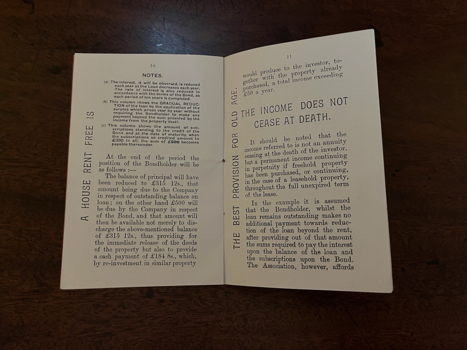 1890s Provident Association “A Provision for Old Age” Investment Booklet