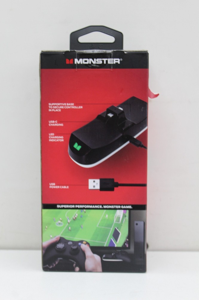 Monster Wireless Controller Charging Dock for Xbox X-Series Controllers. NEW