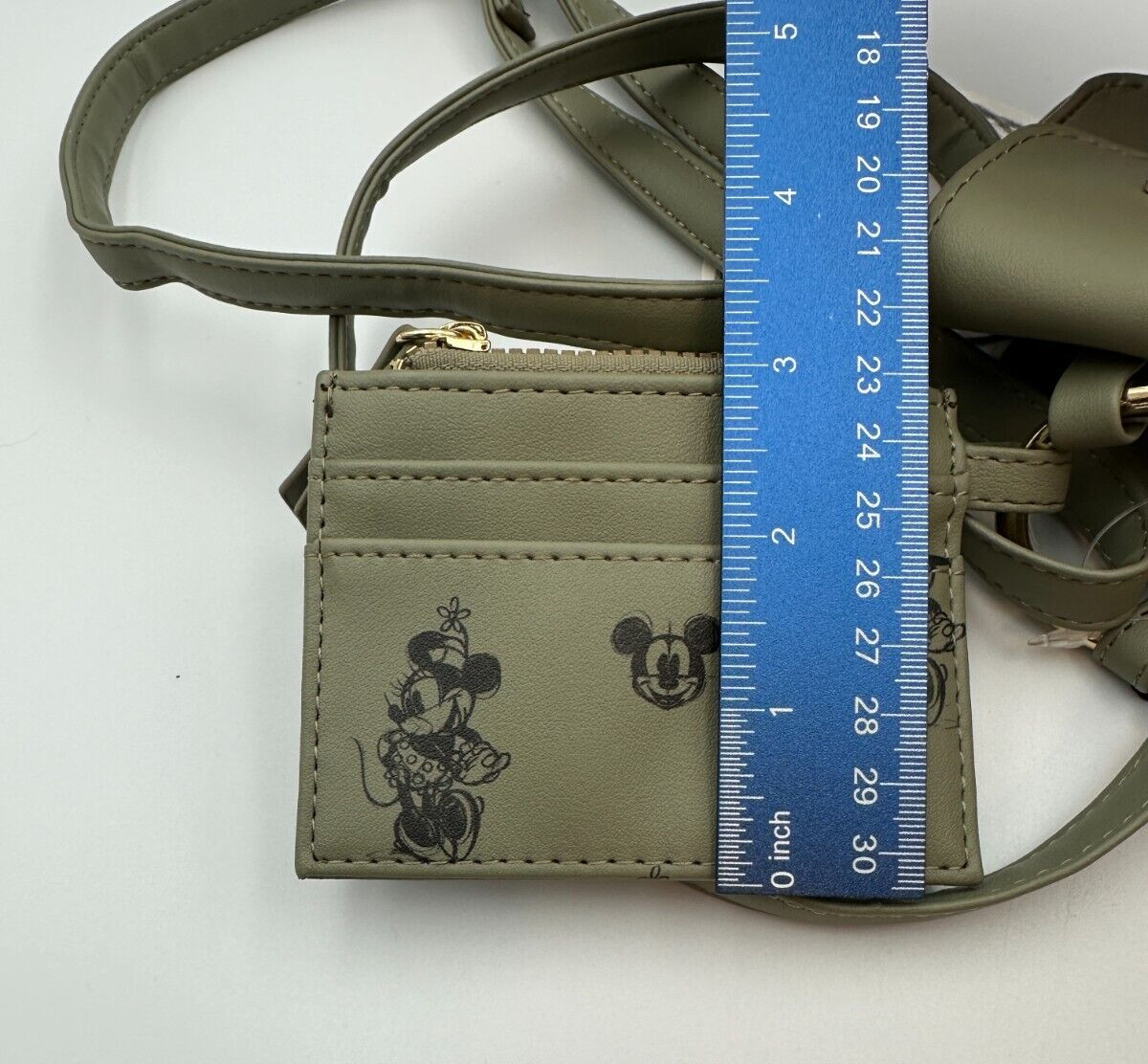 Primark Mickey Green Crossbody Bag Phone Holder Cardholder and Earbud Case NWT