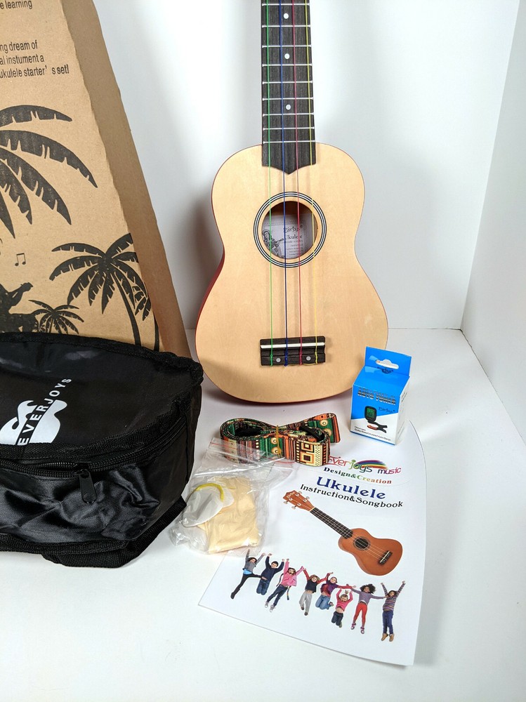 Everjoys Soprano Ukulele Spruce 21 1/2" inch Set - New