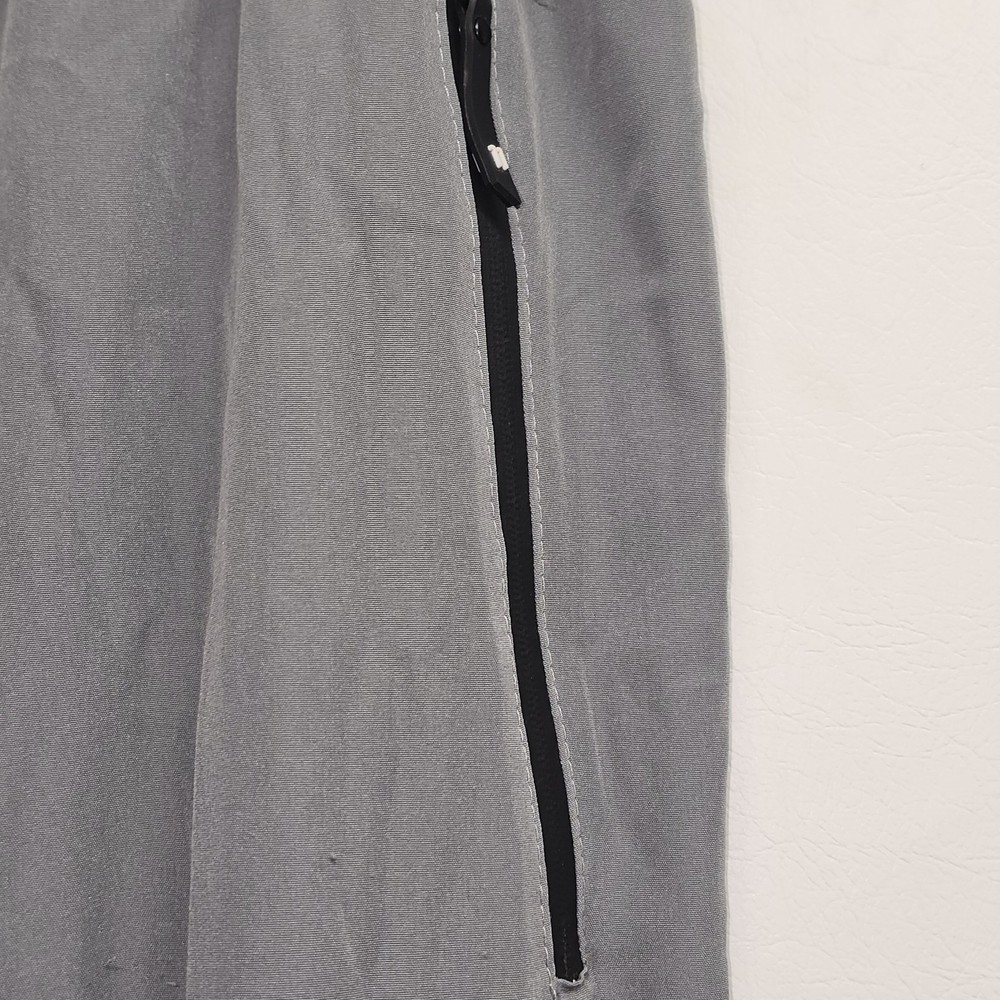 TechTraining Gray Active Pants Zip Pockets Drawstring 100% Polyester
