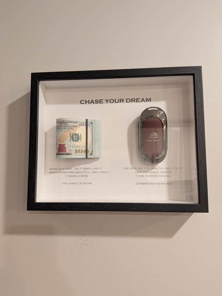 3D Money / Key Wall Art Box Frame