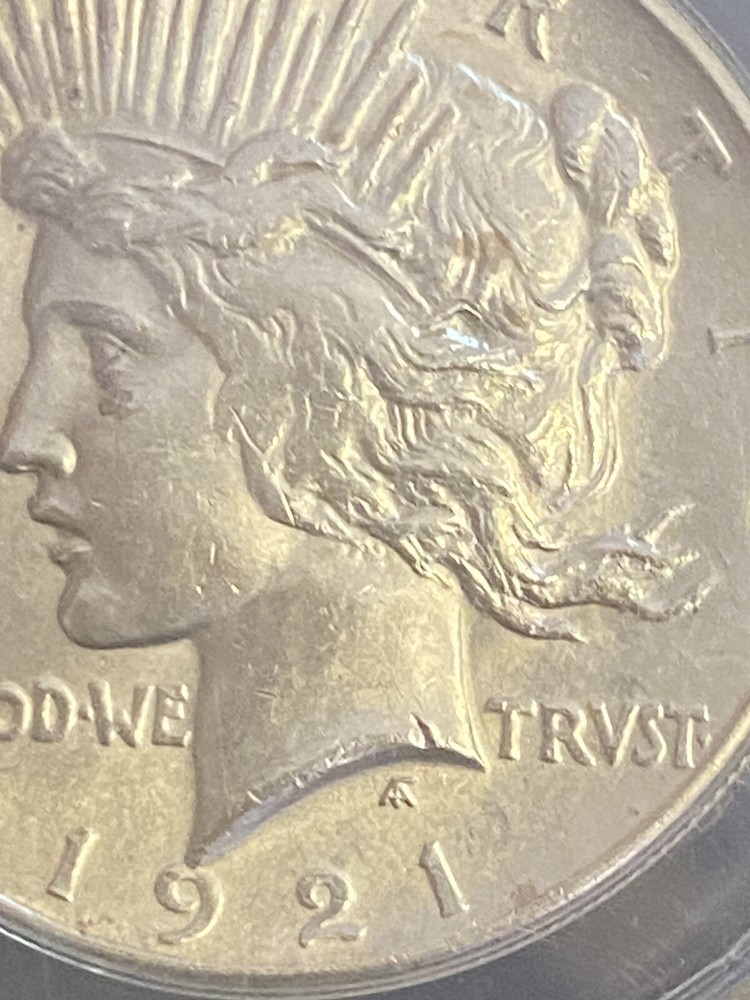 1921 Silver Peace $1 Dollar ~ ANACS Graded MS 60
