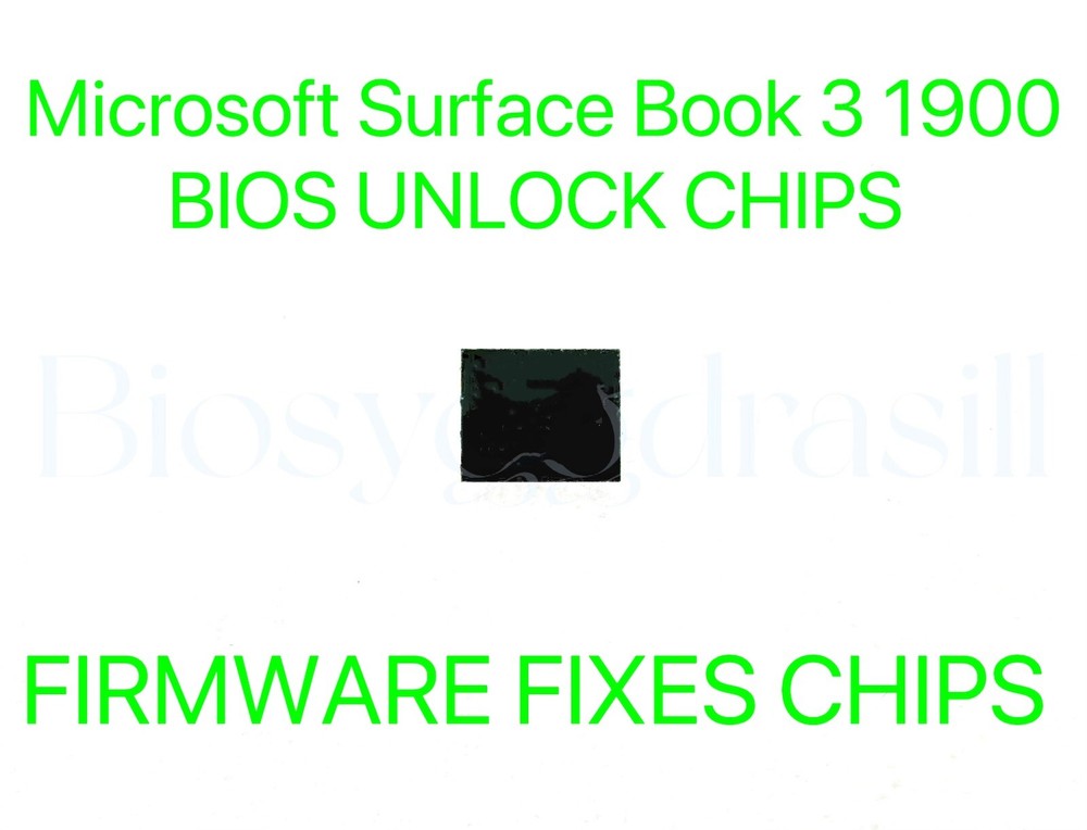 Microsoft Surface Book 3 1900, ADMIN NO PASSWORD FIRMWARE FIXES CHIP BIOS CHIP