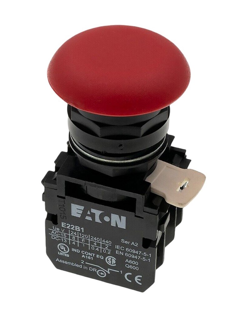 Eaton E22YED232-2 Pushbutton 440V Two-Position Push/Pull Operator Red