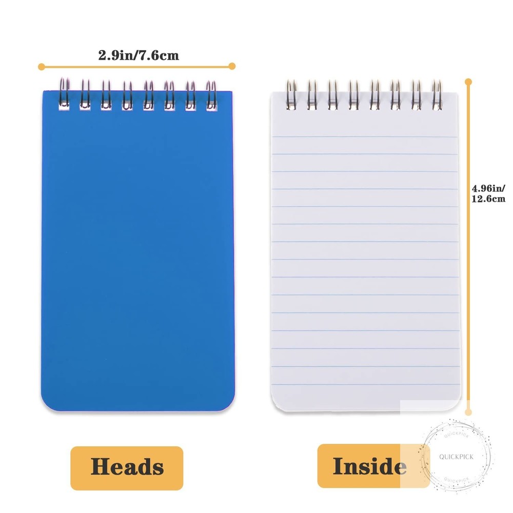 6pack Pocket Notebook Small Notepad Pocket Notepad Small Spiral Notebooks 3X5Inc