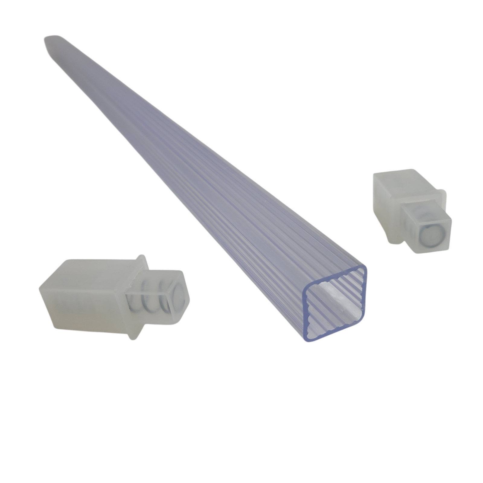 Clear Acrylic Towel Bar Rod Spring Rack 24 inch Mid Century Modern Vintage Retro