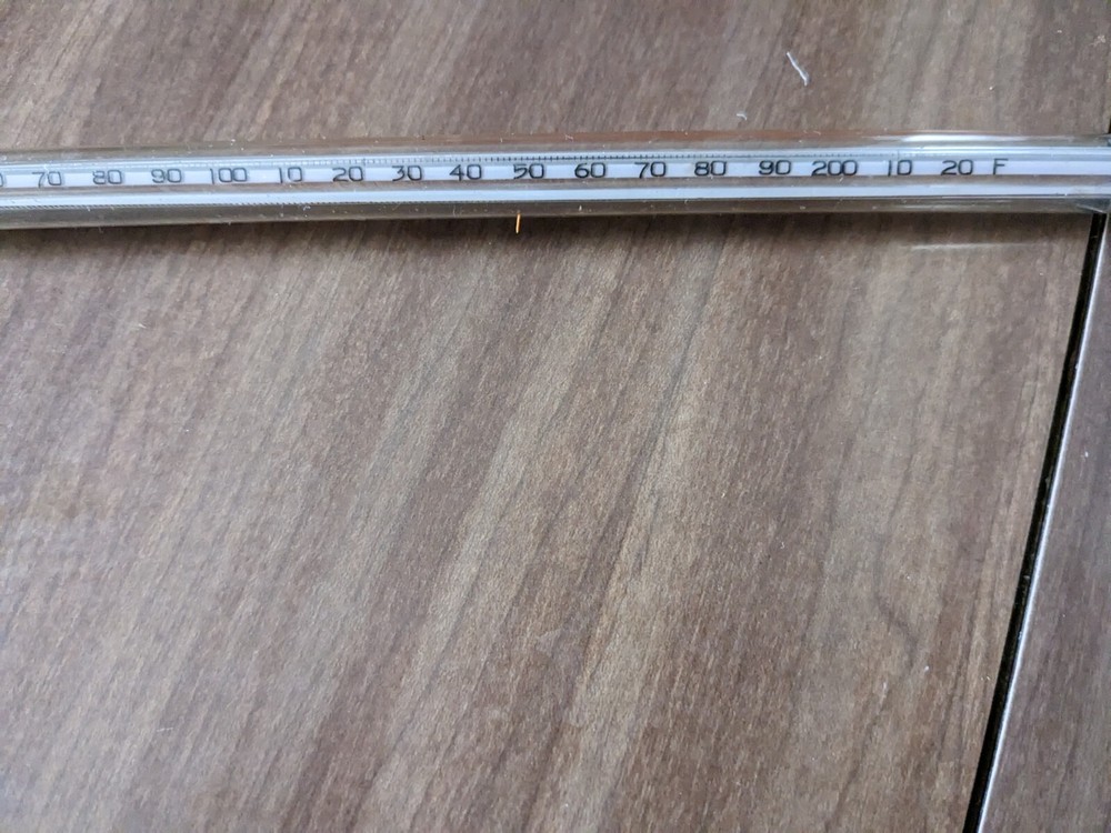 Glass Darkroom Thermometer. Never used.