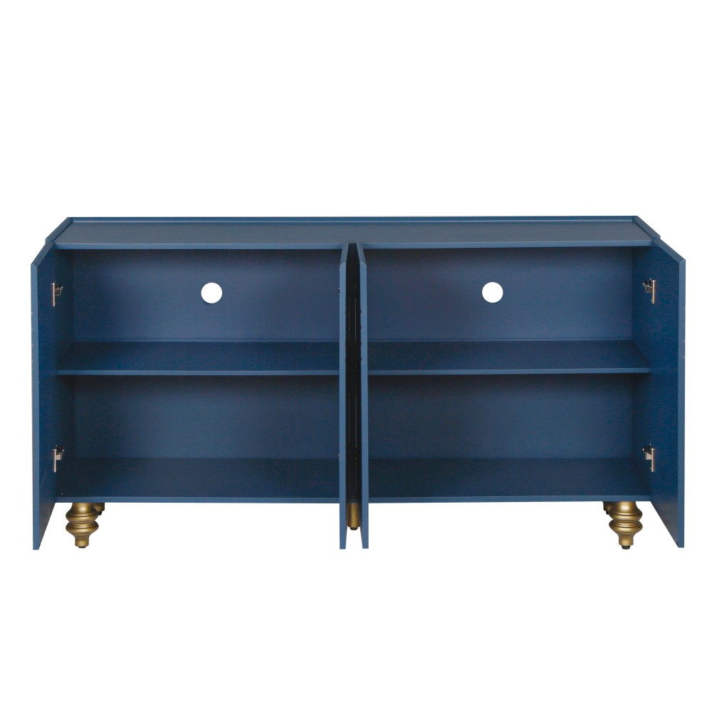 Sideboard with Storage Capacity Features Four Doors Includes Adjustable Shelves