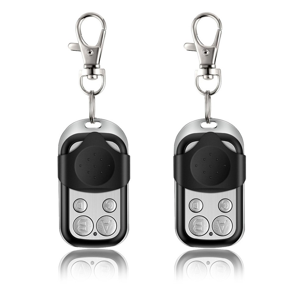 2* Universal 4 Button Gate Garage Door Open Remote Control 433MHZ Fixed Code/