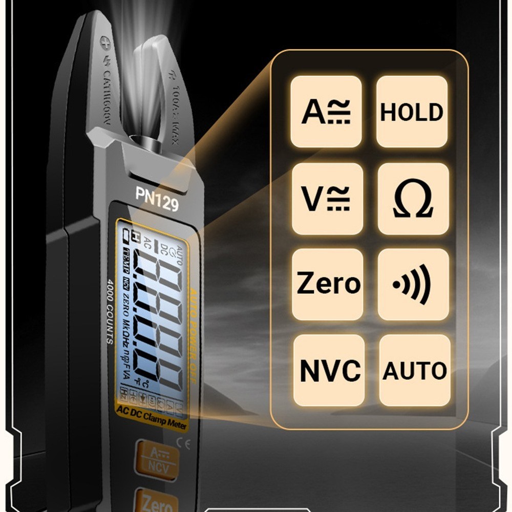 PN129 U Shape Clamp Meter with Automatic Range and Data Retention Feature