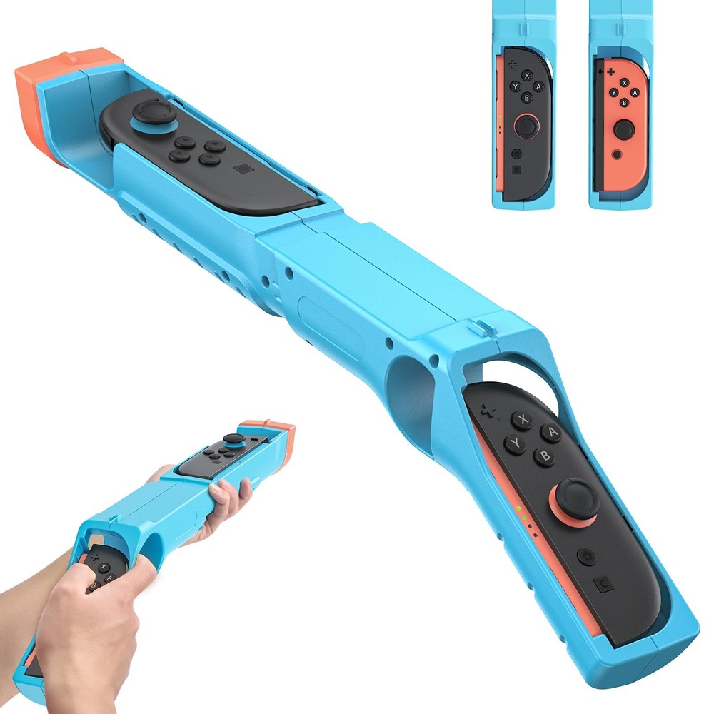 [Compatible for Switch 2/1/OLED] WAXITY Shooting Game Gun Hand Orange Blue