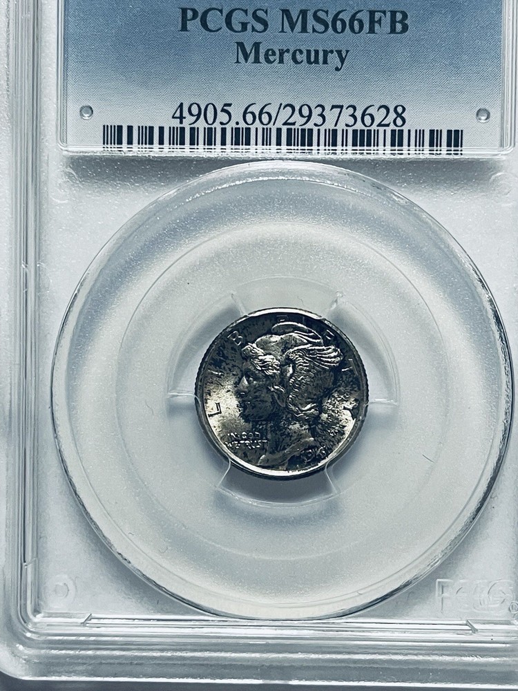 1916 Mercury Dime PCGS MS66FB