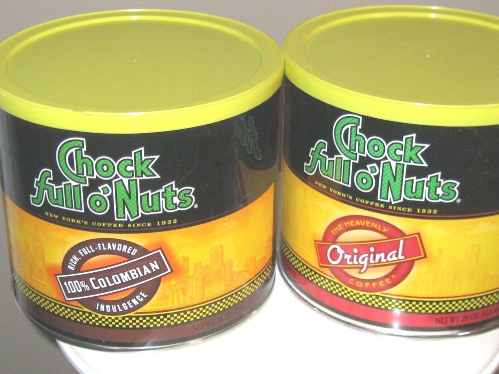 3 Empty Coffee Cans tin 26 oz Storage Craft Garage Kitchen Chock full O' Nuts