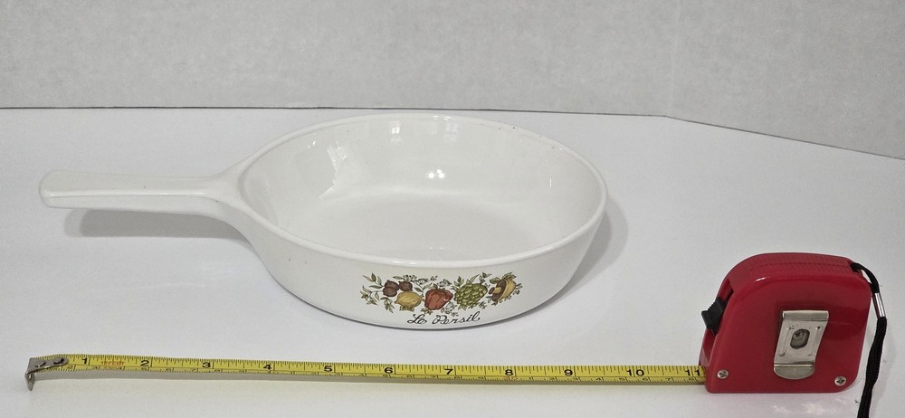 Vintage Corning Ceramic Baking Dish Vegetable Design