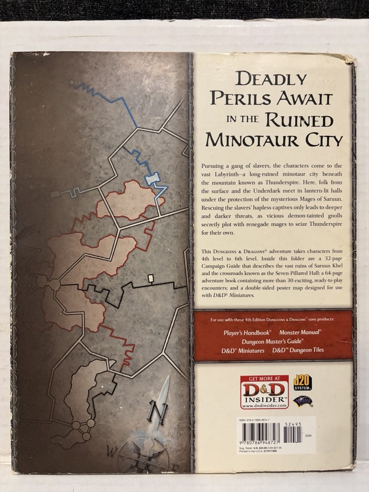 Dungeons & Dragons 4e Thunderspire Labyrinth Adventure Module Fair Used