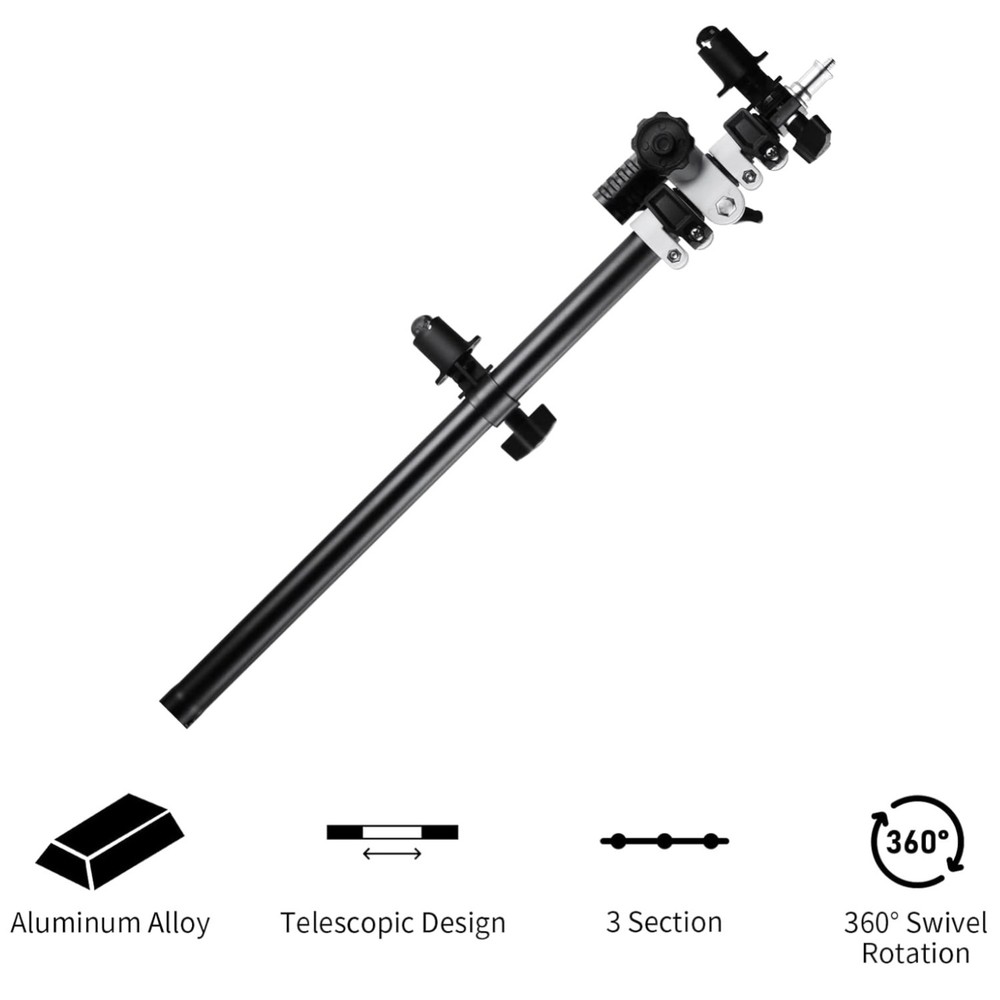 Extendable Reflector Bracket - 21-53 inches Telescopic Arm