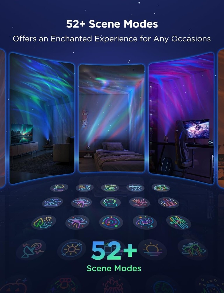 Ultimate Galaxy Projector: 16 Million Colors, Smart Control & Bluetooth Speaker
