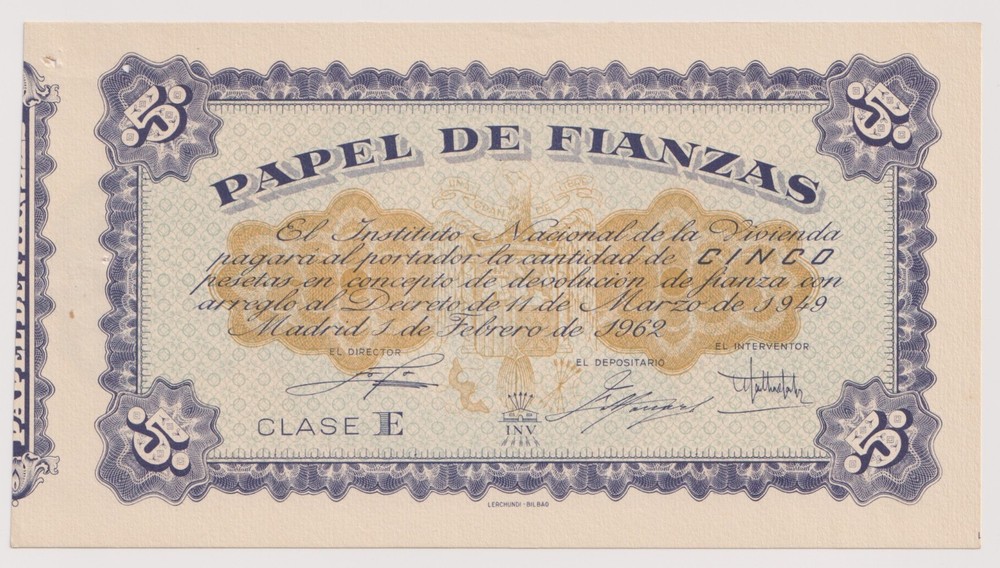 Spain - 5 Festas Banknote, Year 1962 Banknotes