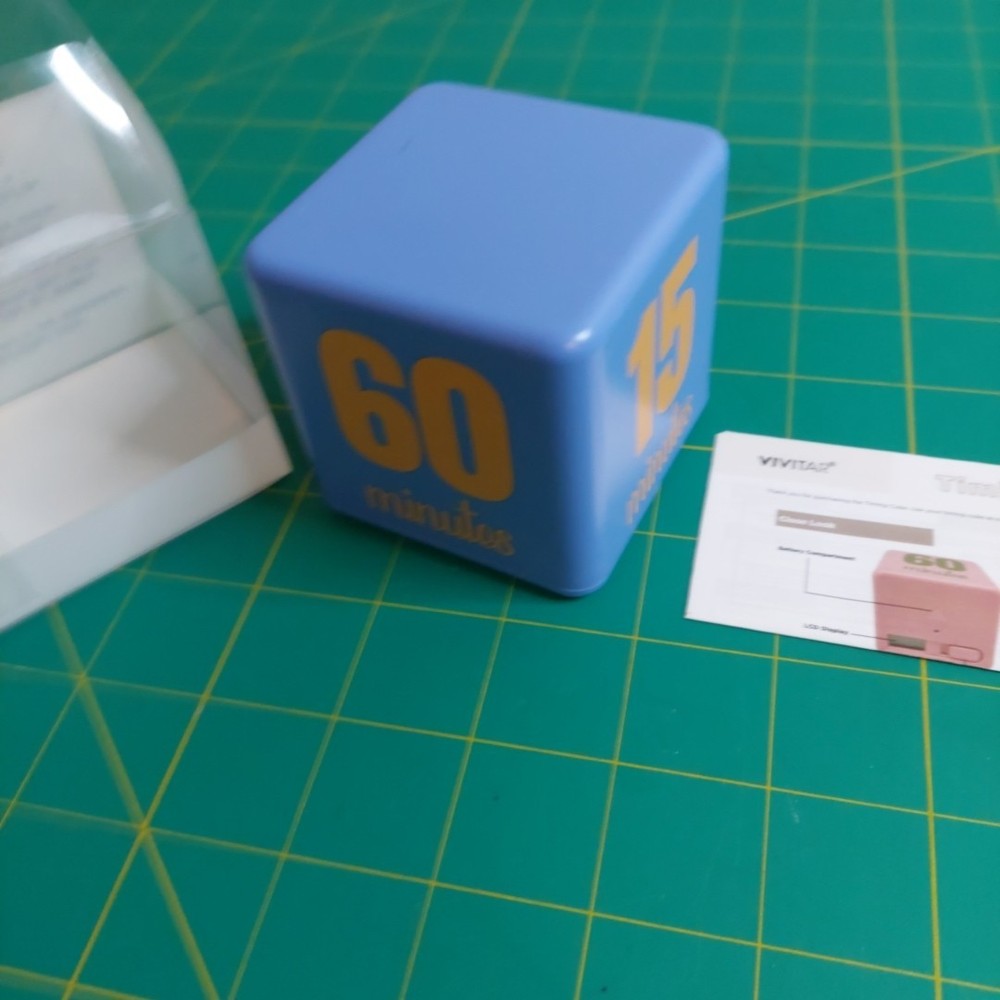 Vivatar Productivity Cube Timer Alarm, Tested Working