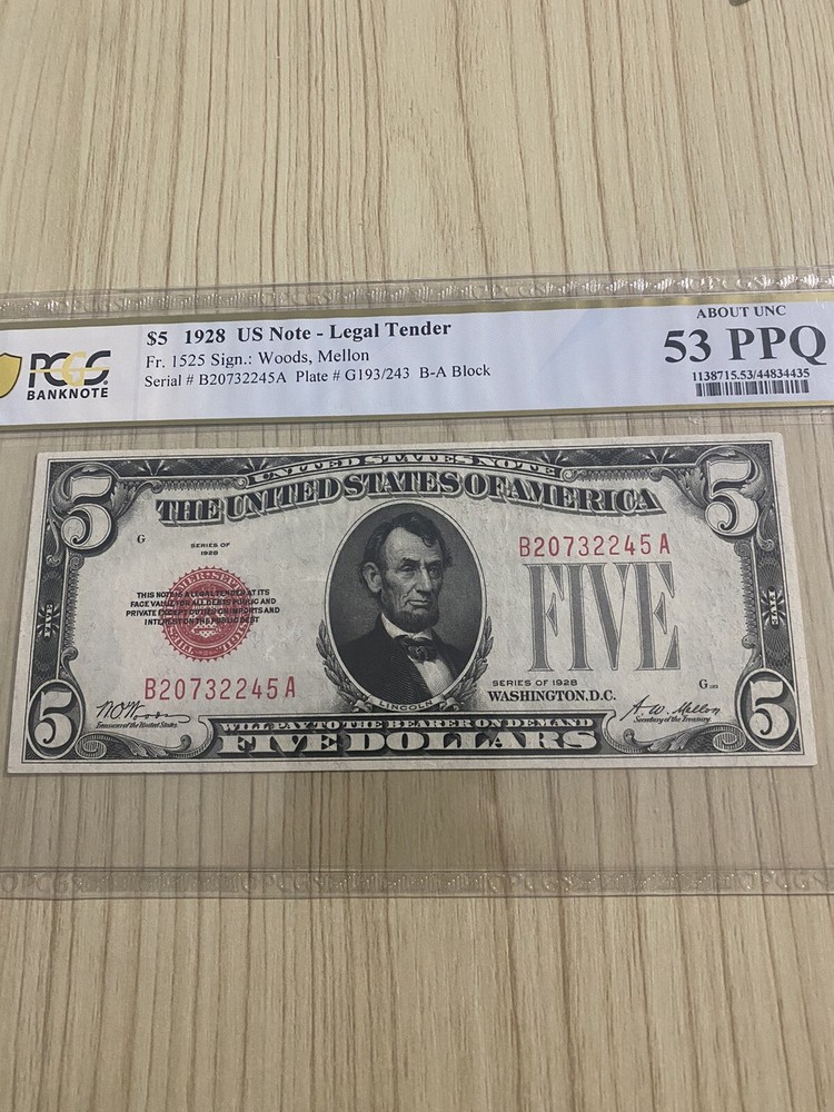 1928$5 PPQ53 UNC