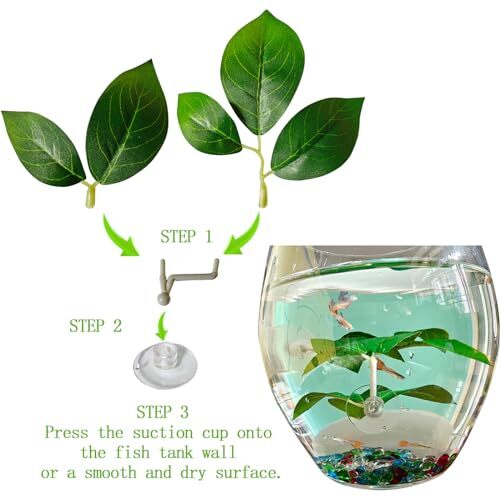 Fish Leaf Pad Fish Tank Accessories Aquarium Décor Simulating pcs Adjustable 3