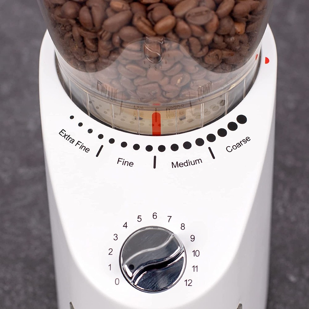 Capresso Infinity Plus Conical Burr Coffee Grinder - White