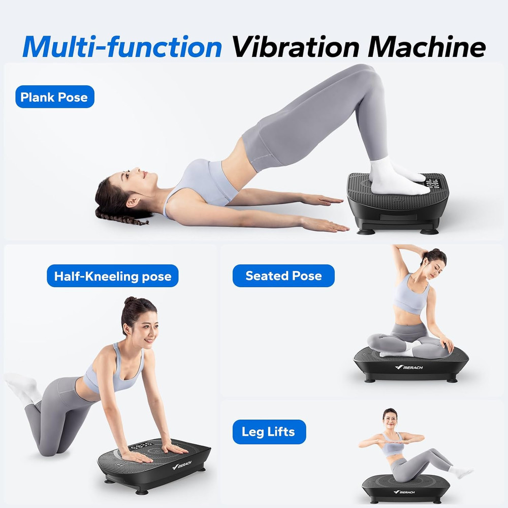 Vibration Plate Exercise Machine, Whole Body Workout Equipment, Auto Mode