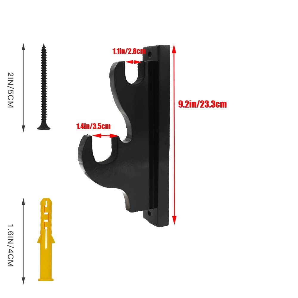 Sword Wall Mount,1-Pair Upscale Hook Sword Stand,Sword Hook,Solid Wood Two-La...