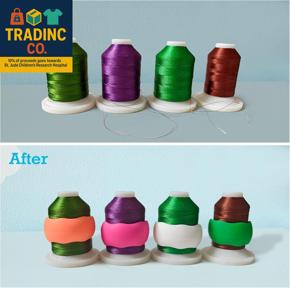 100Pcs Upgraded Thread Holder/Spool Huggers Compatible with Larger Spools- Keep