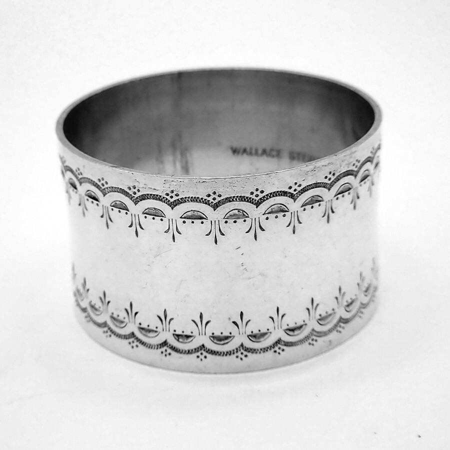 Engraved Napkin Ring Wallace Sterling Silver No Mono