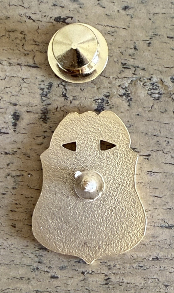 FBI Gold Shield Lapel Pin Raised Design