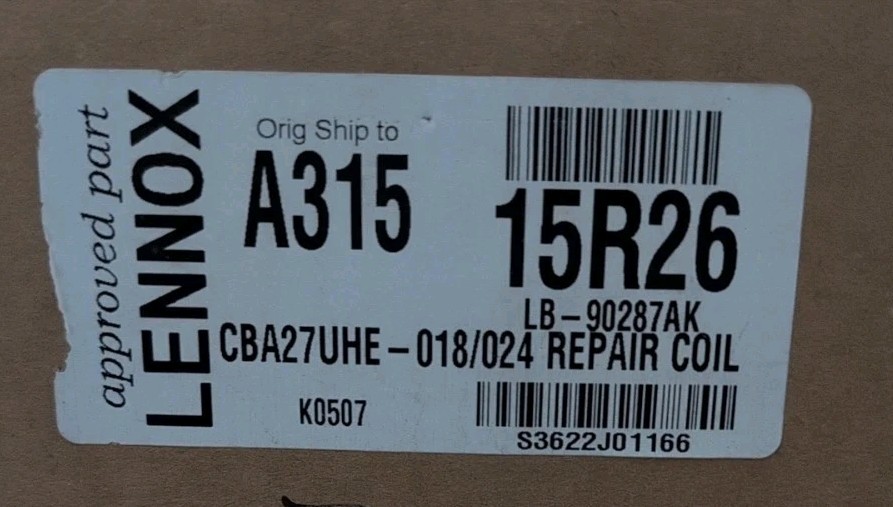 LENNOX 15R26 COIL