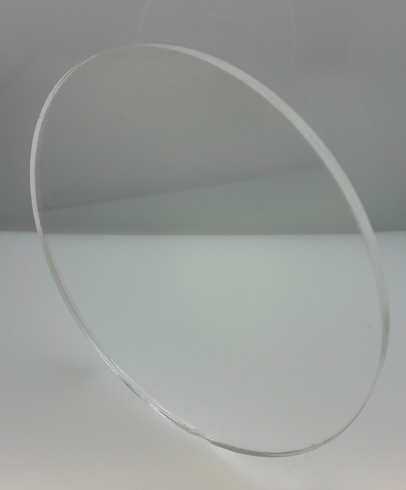 Acrylic Plastic (Plexiglass) Round Sheet - 1/8" x 5" Circle - Clear