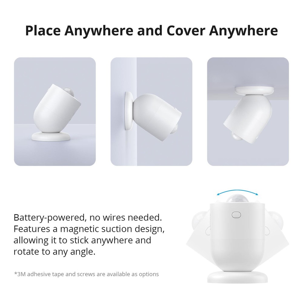 SONOFF SNZB-03P Zigbee Motion Detector Sensor 1-3 Packs,110° Smart Home Security