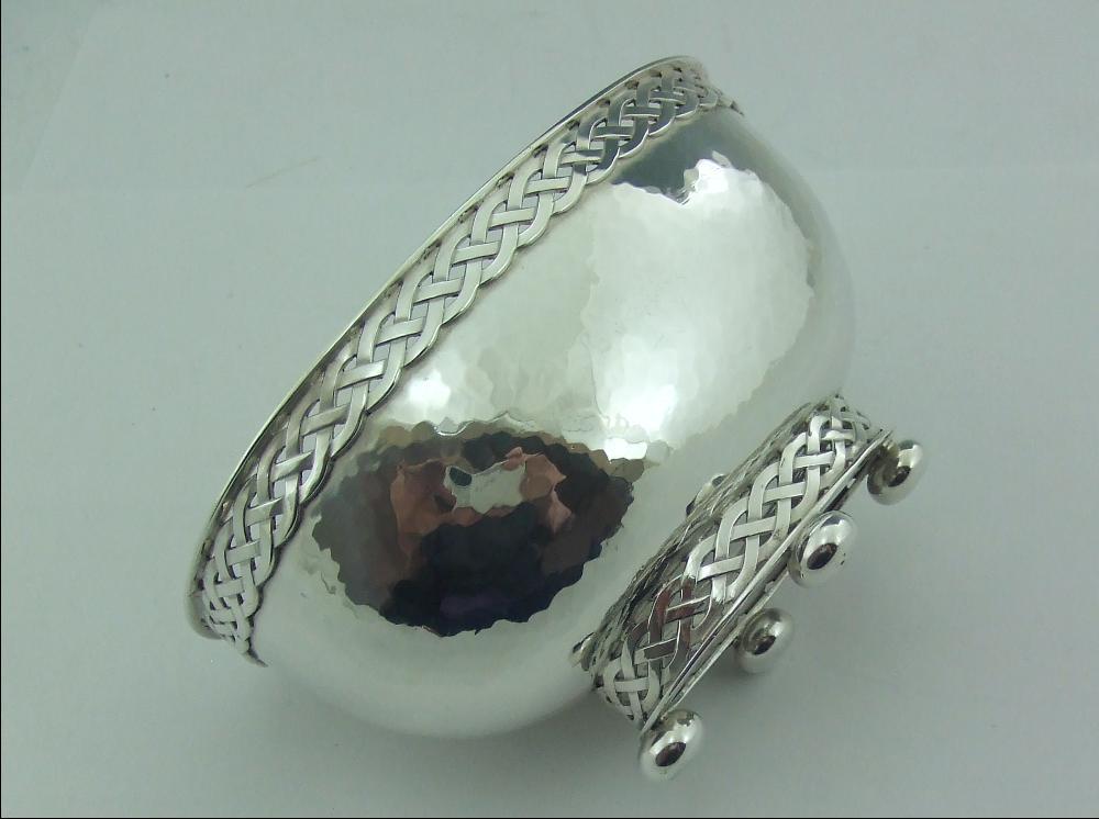 ARTS & CRAFTS SOLID SILVER BOWL A.E.JONES 1930