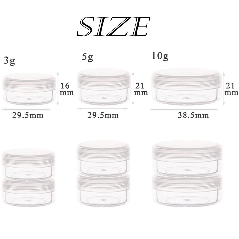 10 Gram Sample Containers 20 Count Cosmetic Containers with Lids Refillable E...